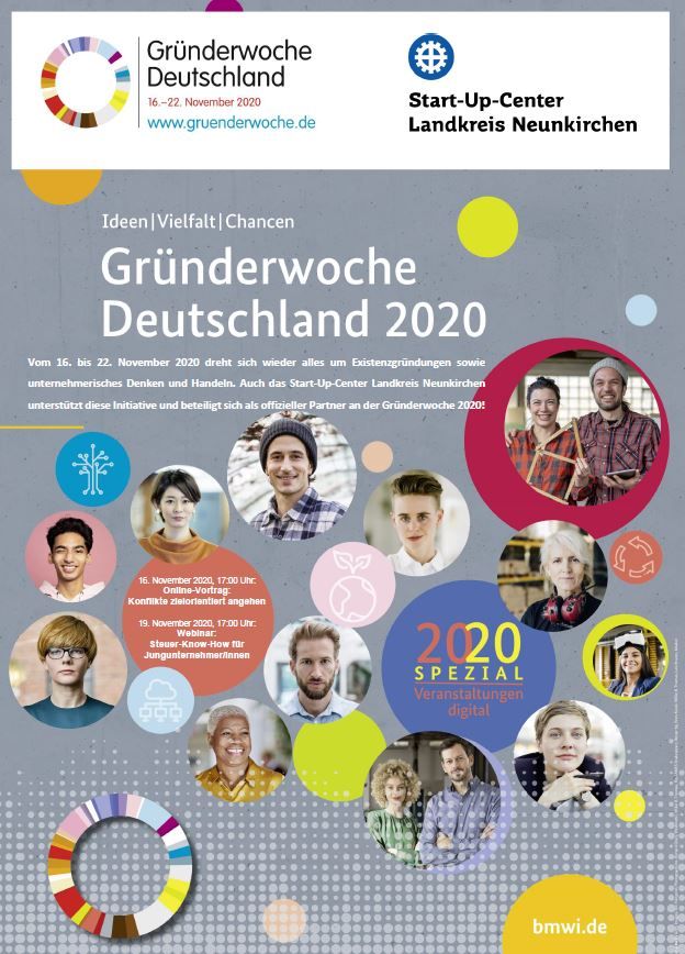 Start-Up-Center ist bei der Gründerwoche 2020 mit dabei.